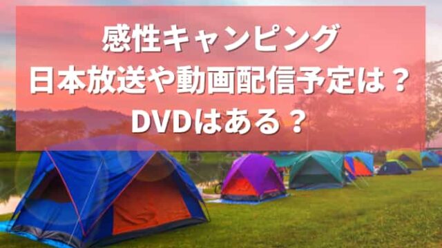 感性キャンピングの日本放送や動画配信予定は？DVDはある？